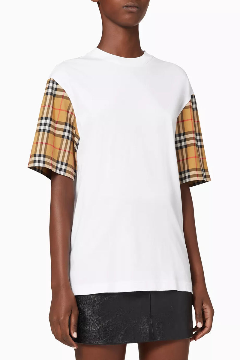 BURBERRY - WOMEN'S WHITE T SHIRT