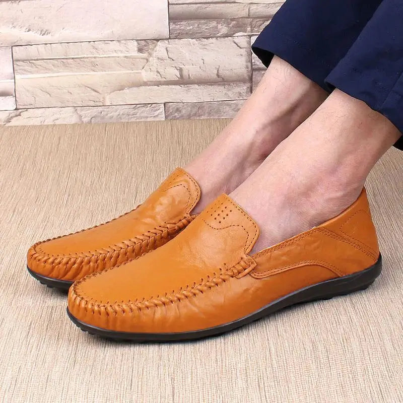 Zapatos masculinos de couro
 marca de luxo casual