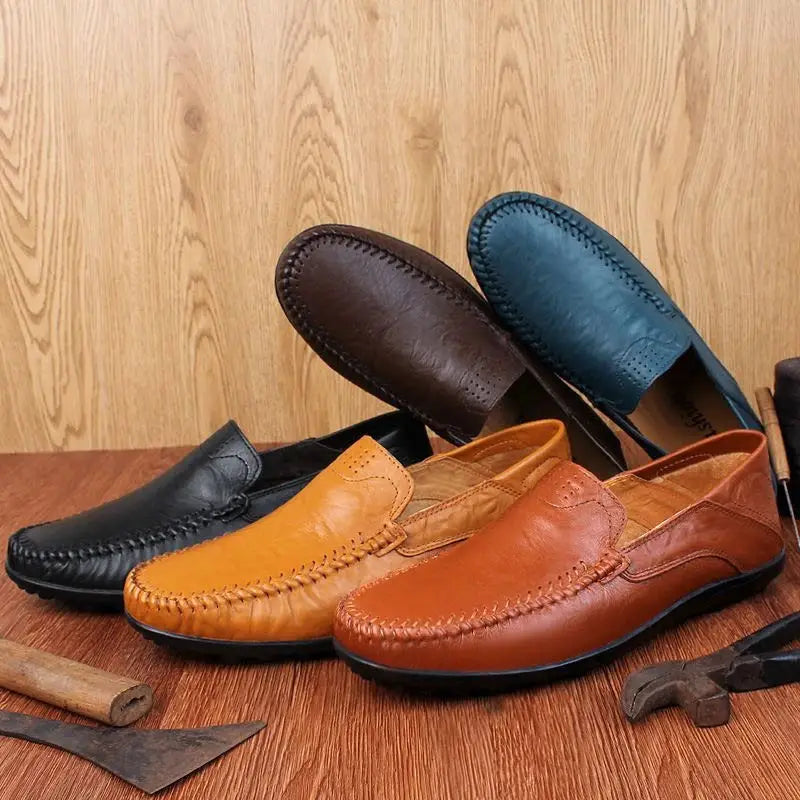 Zapatos masculinos de couro
 marca de luxo casual