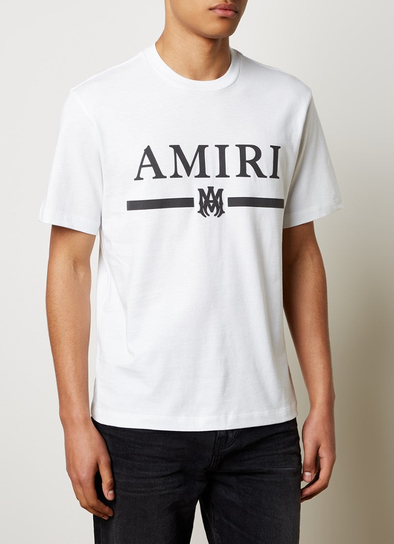 AMIRI MA BAR LOGO WHITE GREEN T SHIRT